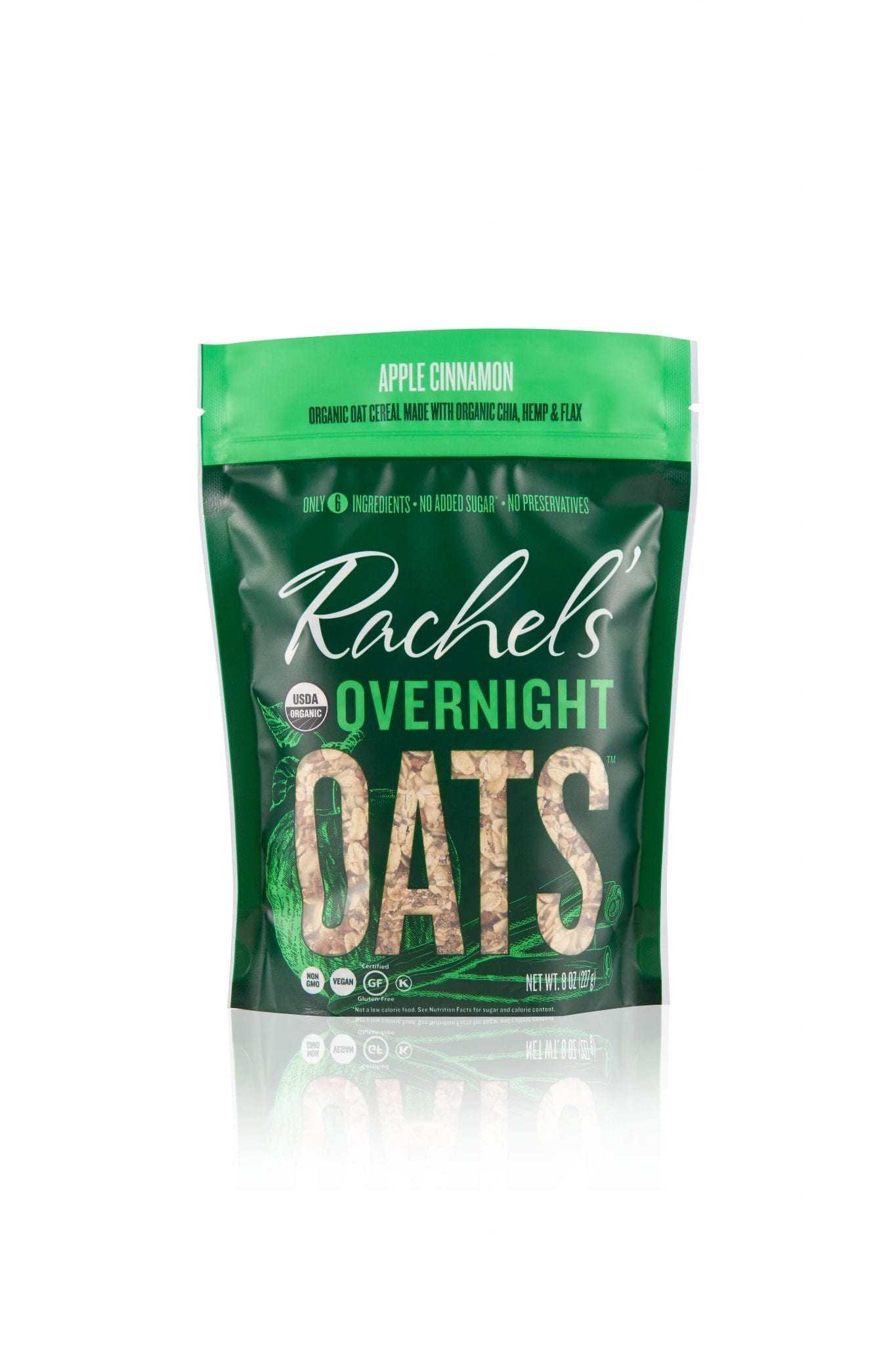 Apple and Cinnamon Rachel Overnight oats in bag